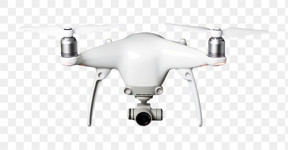 PNG  Drone drone white surveillance. AI generated Image by rawpixel.