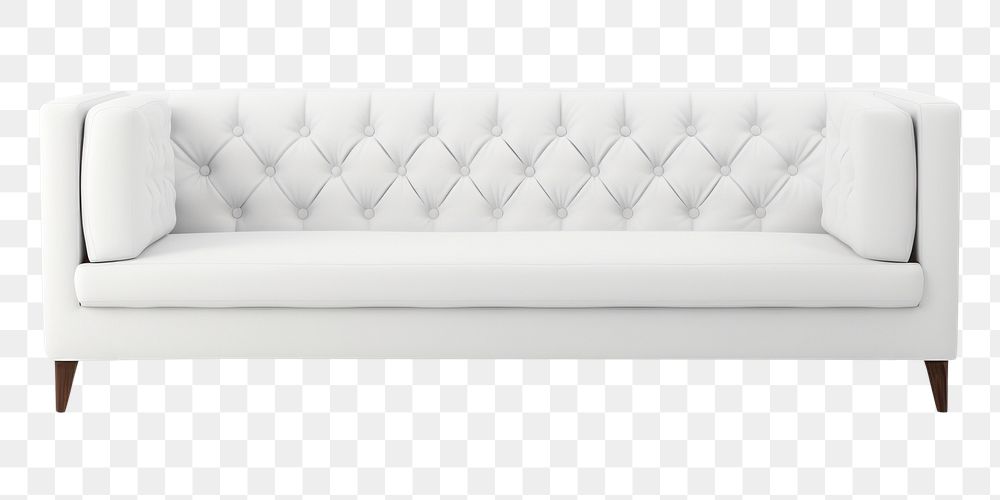 PNG  Sofa furniture cushion white. AI generated Image by rawpixel.