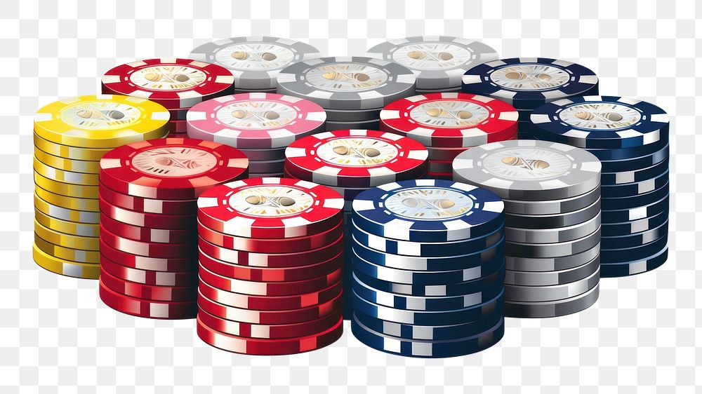 PNG  Casino chips stacks gambling sports game. AI generated Image by rawpixel.