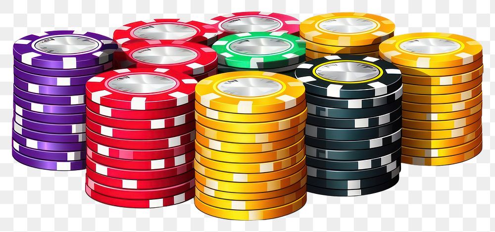 PNG Casino chips stacks gambling game white background. AI generated Image by rawpixel.