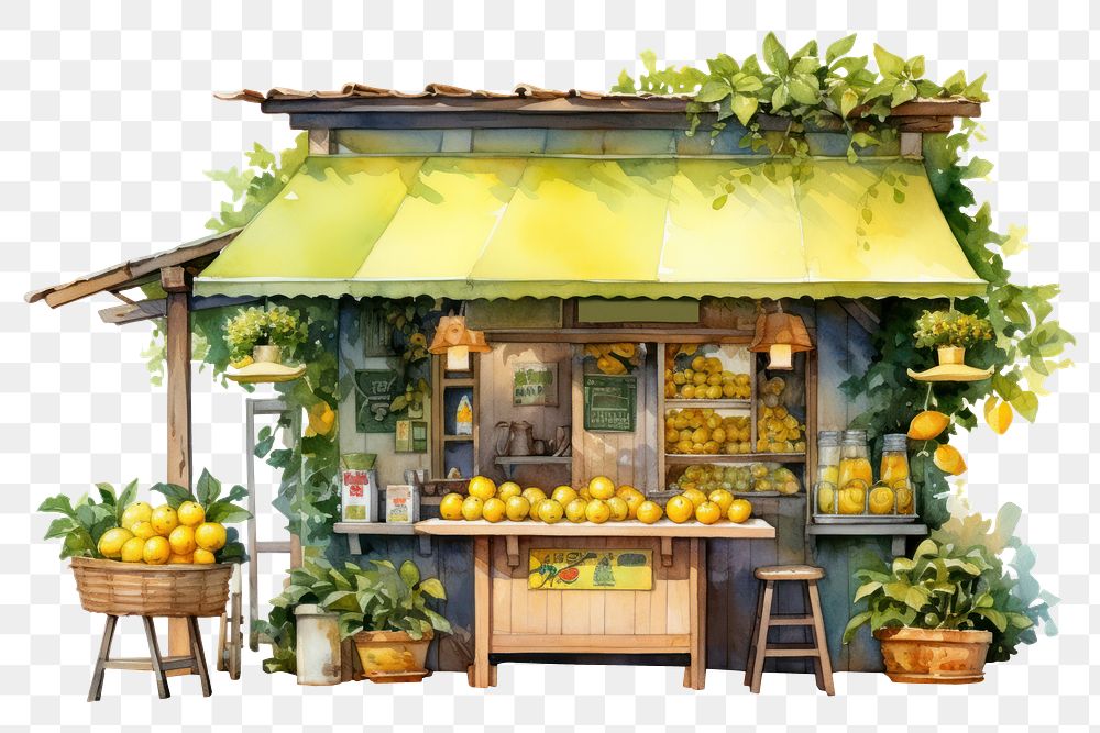 PNG Lemonade shop architecture outdoors fruit. 