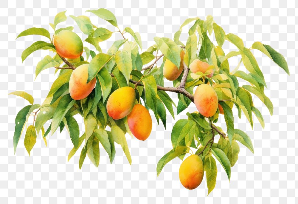 PNG Mango orchard fruit peach plant