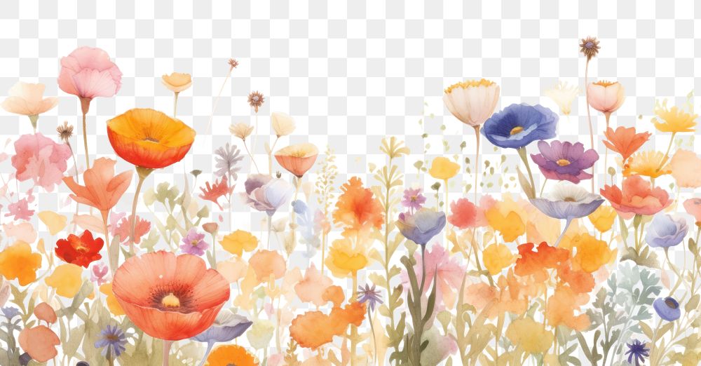 PNG Flower garden backgrounds painting outdoors. AI generated Image by rawpixel.