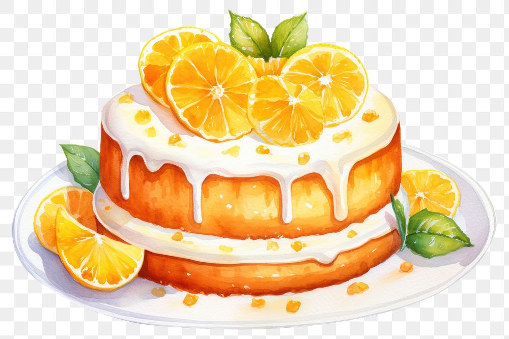 PNG Orange cake grapefruit dessert food. AI generated Image by rawpixel.
