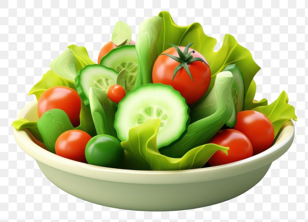 PNG  Vegetable salad plate food. AI generated Image by rawpixel.