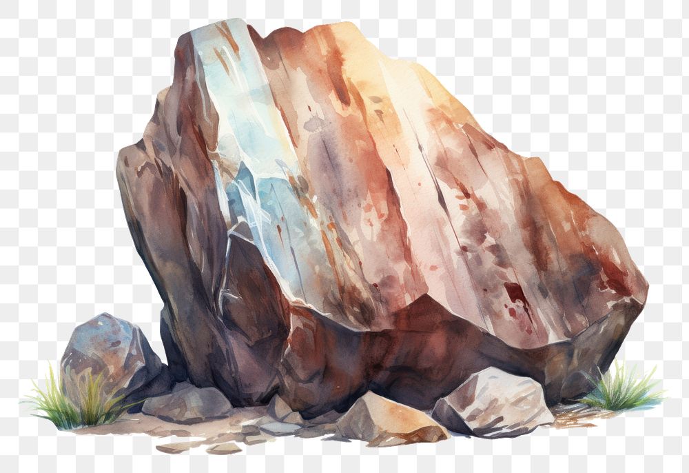 PNG Rock rock outdoors white background. AI generated Image by rawpixel.