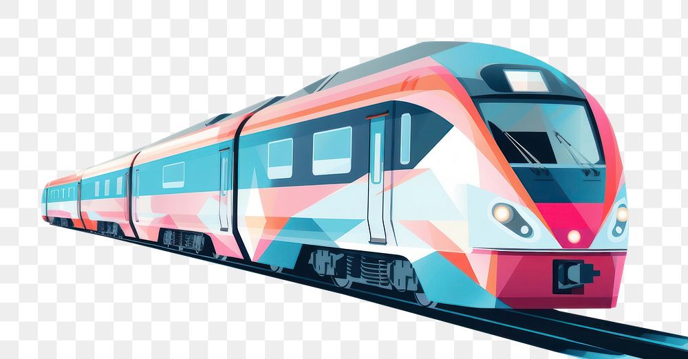 PNG Pastel graphic train vehicle | Free PNG - rawpixel