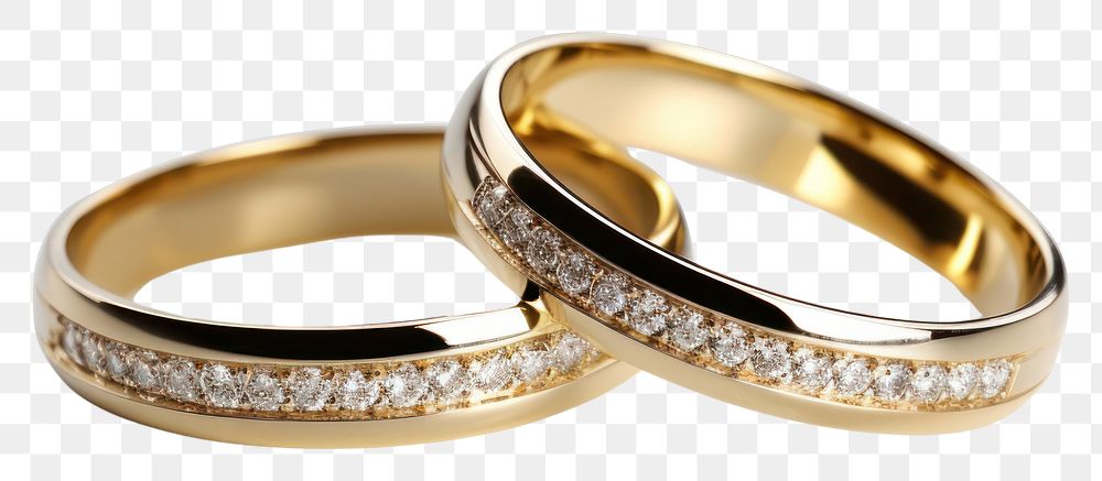 PNG Wedding rings jewelry gold white background. AI generated Image by rawpixel.