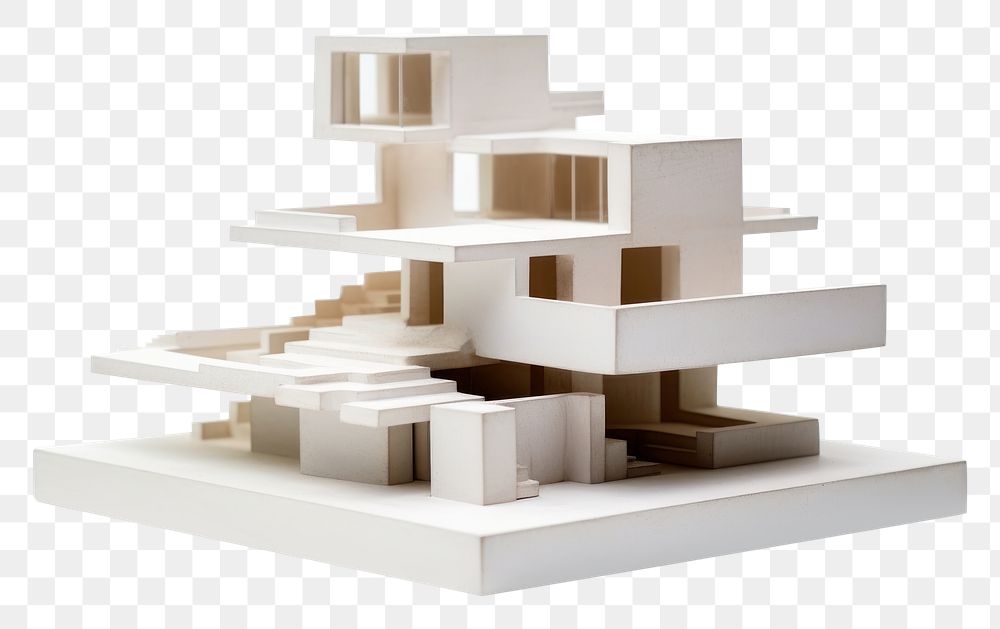 PNG Architecture model white toy dollhouse. 