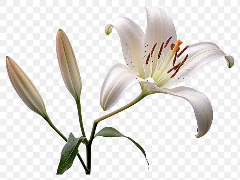 PNG Blooming lily flower petal plant. AI generated Image by rawpixel.