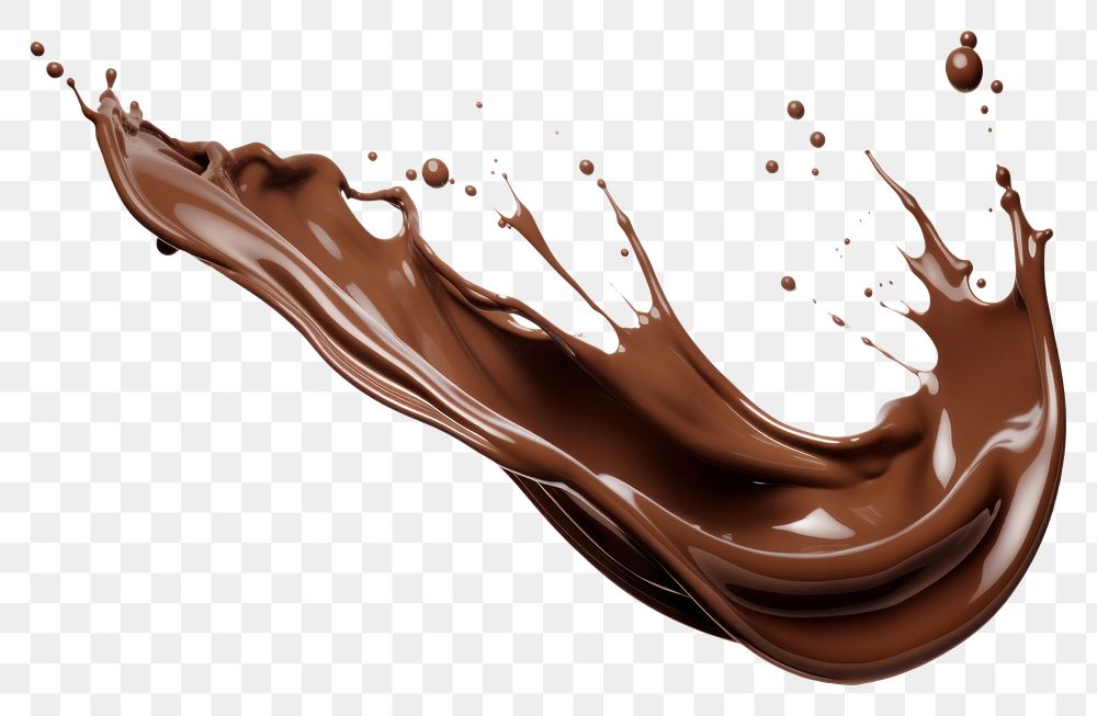 PNG Chocolate splash white background refreshment splattered. AI generated Image by rawpixel.