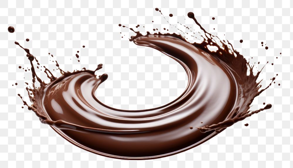 PNG Circle chocolate splash dessert white background refreshment. AI generated Image by rawpixel.