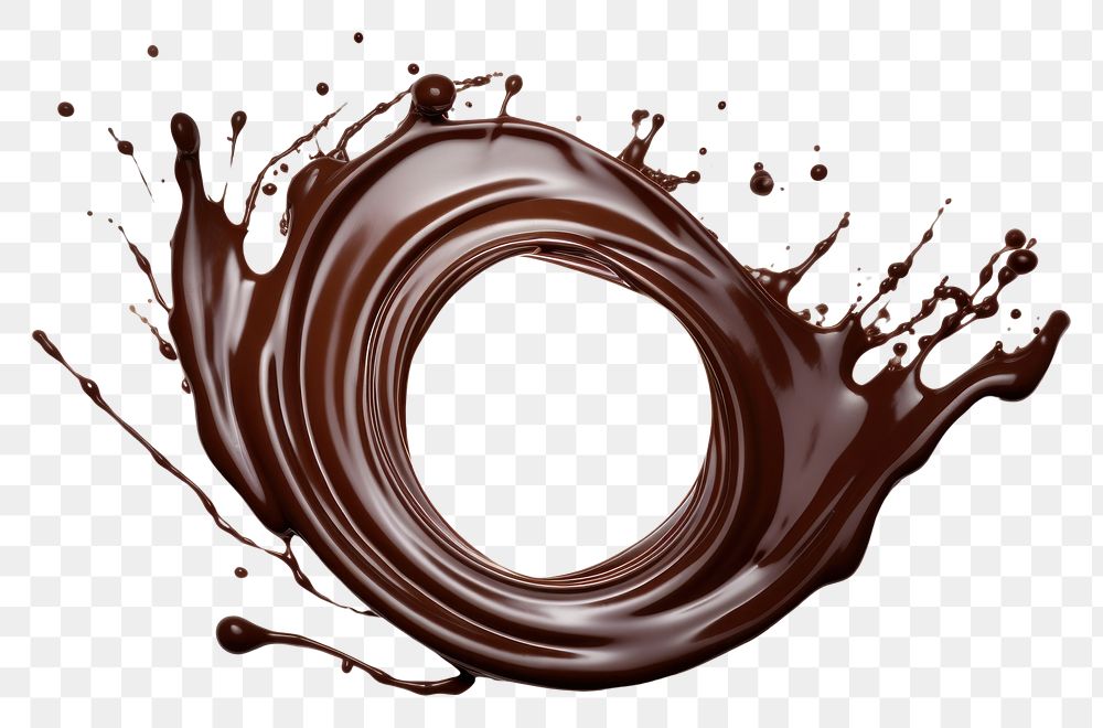 PNG Circle chocolate splash dessert food white background. AI generated Image by rawpixel.