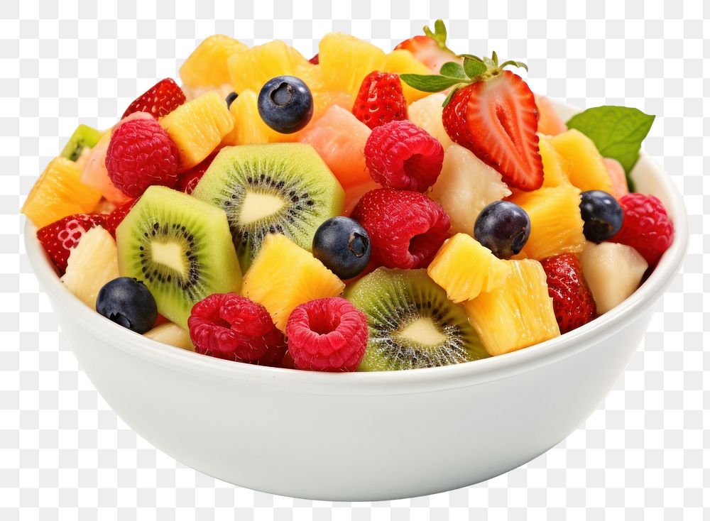 PNG Fruits salad blueberry plant food. AI generated Image by rawpixel.