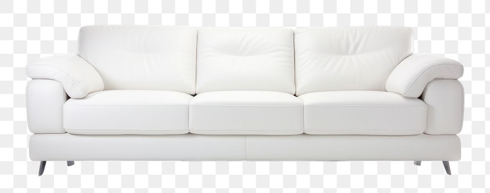 PNG Modren white sofa furniture cushion  