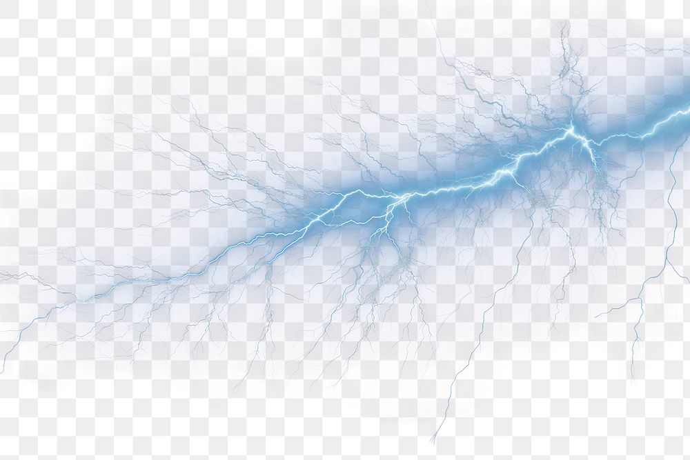PNG Blue thunder effect, transparent background. AI generated image by rawpixel.