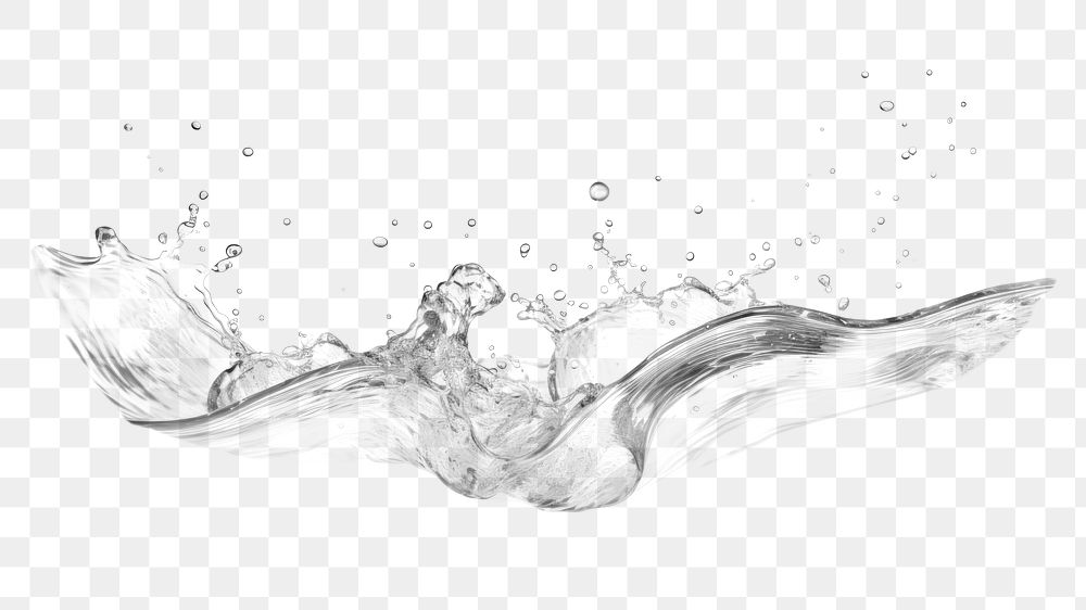 Water effect png, transparent background