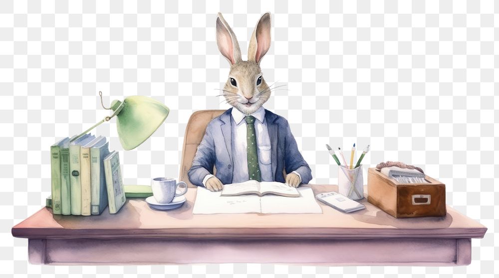 PNG Rabbit businessperson animal furniture mammal. 