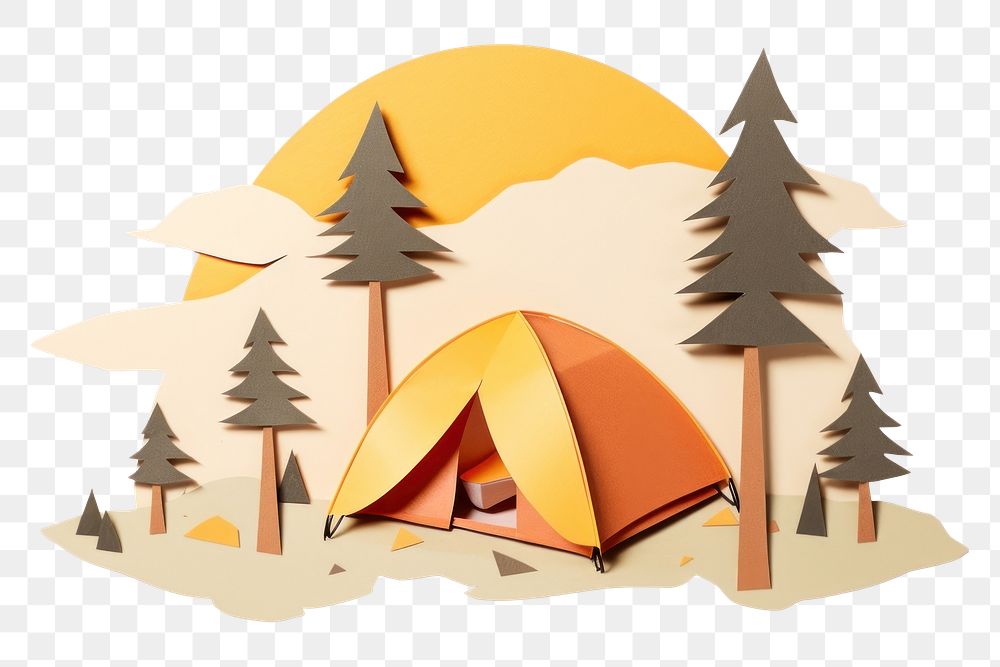 PNG Camping outdoors tent tranquility. AI generated Image by rawpixel.