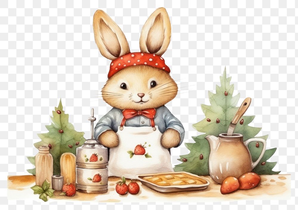 PNG Rabbit baking cartoon mammal cute. 