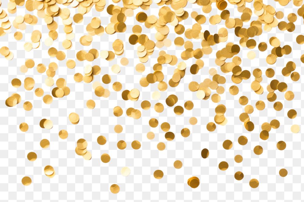 PNG Gold confetti effect, transparent background. AI generated image by rawpixel.