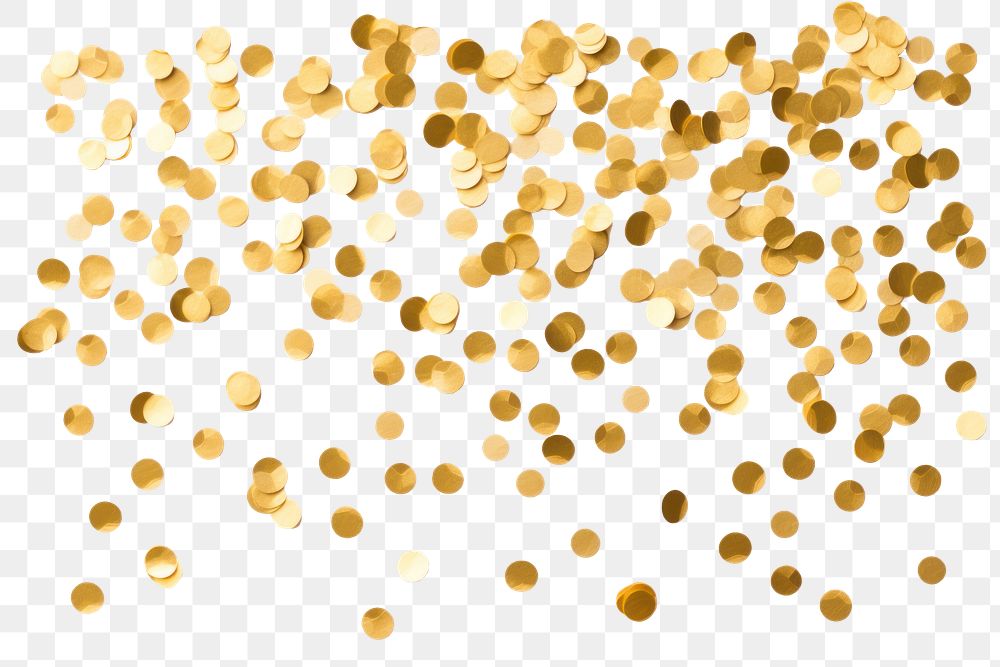 PNG Gold confetti effect, transparent background. AI generated image by rawpixel.