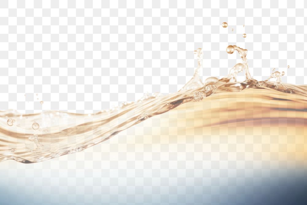 Gold water effect png, transparent background
