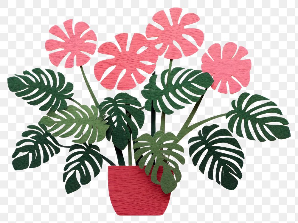 PNG Houseplant flower leaf art. AI generated Image by rawpixel.