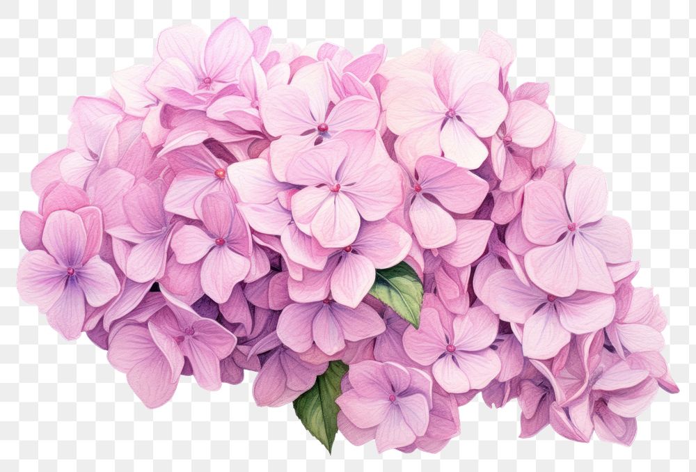 PNG Hydrangea bouquet flower petal lilac. AI generated Image by rawpixel.