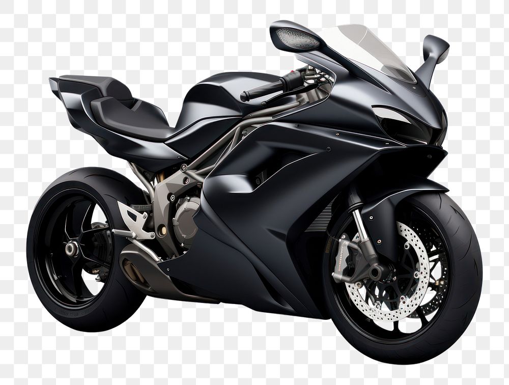 PNG Black sport bike motorcycle vehicle wheel. AI generated Image by rawpixel.