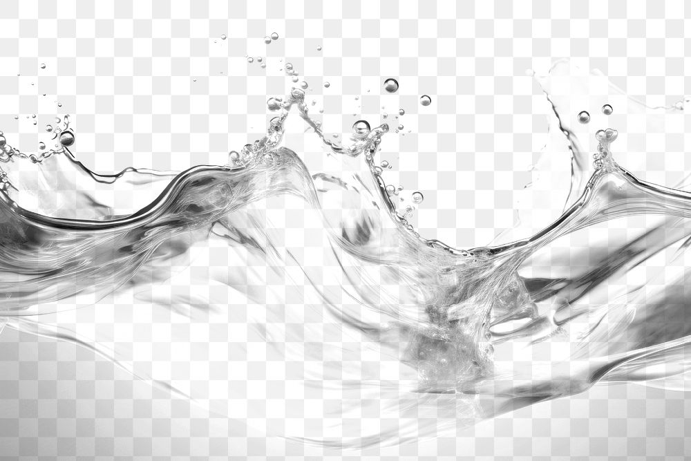 Water effect png, transparent background