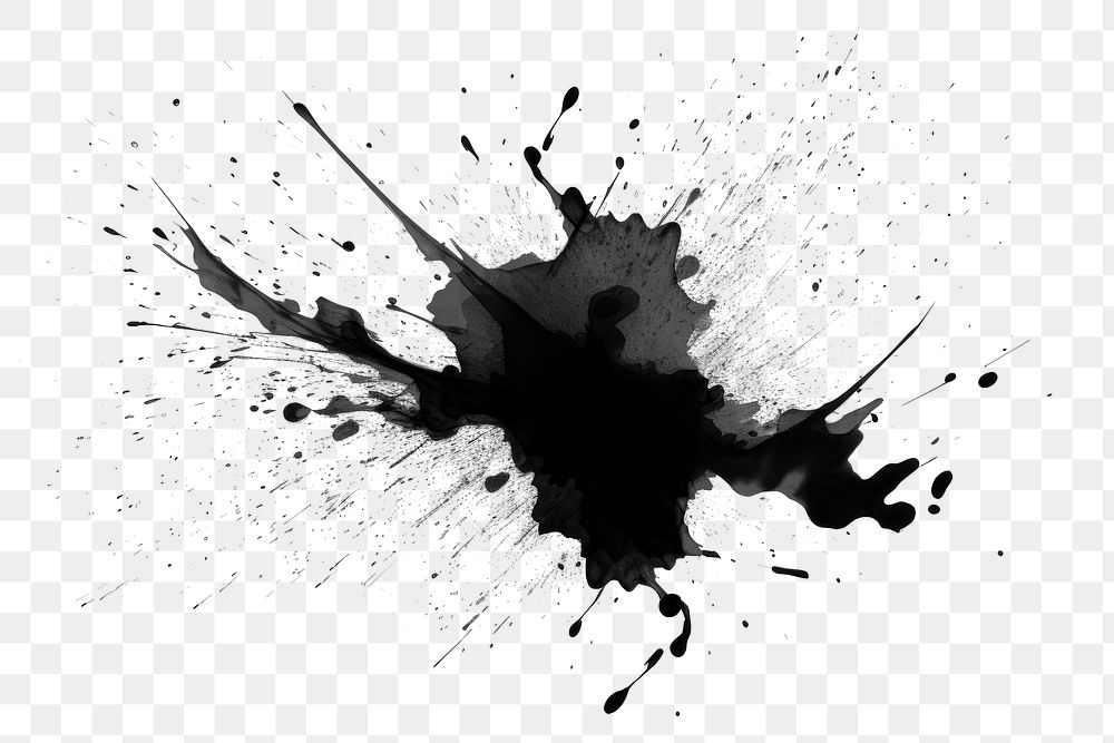 Ink splash effect png, transparent background