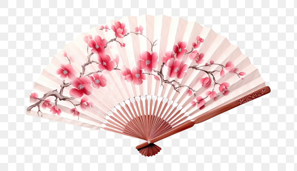 PNG Japanese fan flower white background chandelier. AI generated Image by rawpixel.