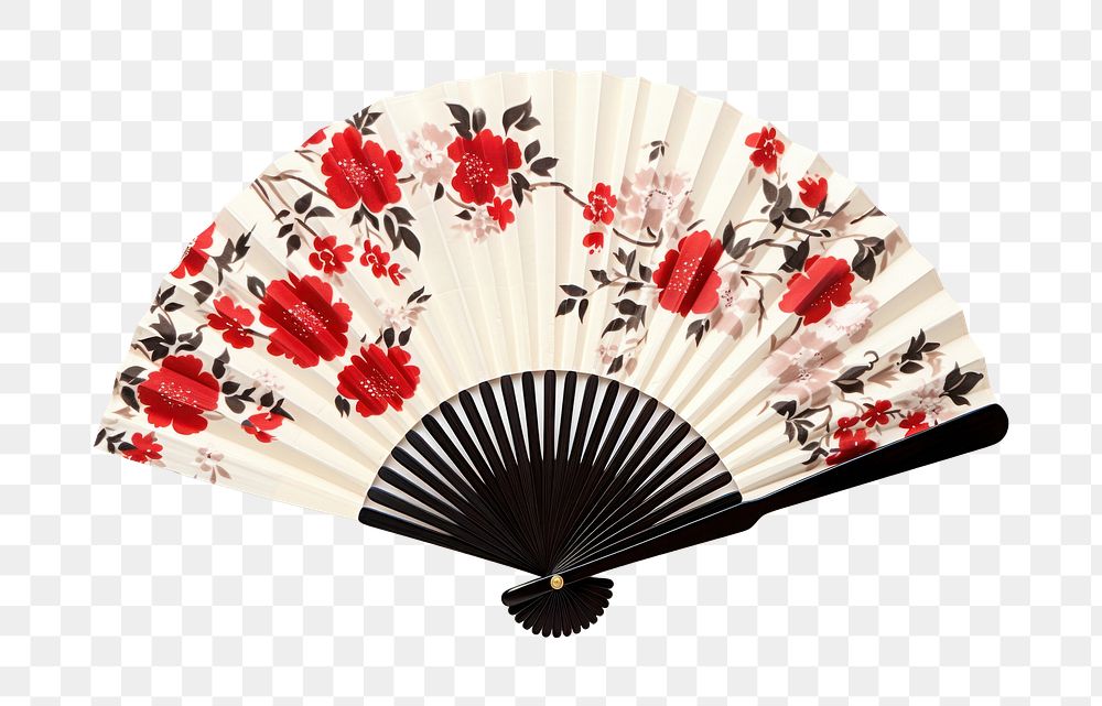 PNG Japanese fan white background freshness fragility. AI generated Image by rawpixel.