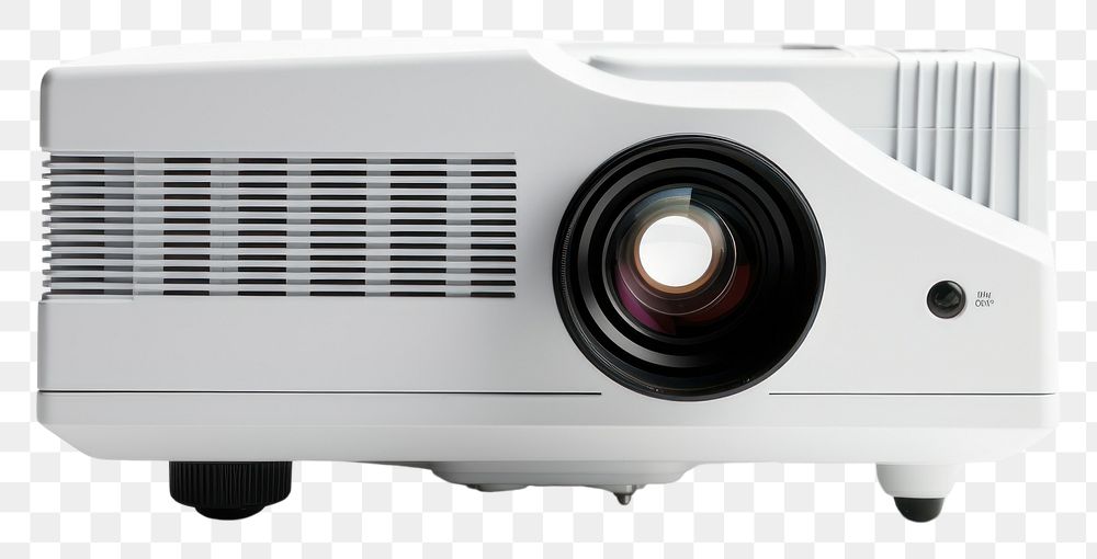 PNG Projector white background electronics technology. AI generated Image by rawpixel.