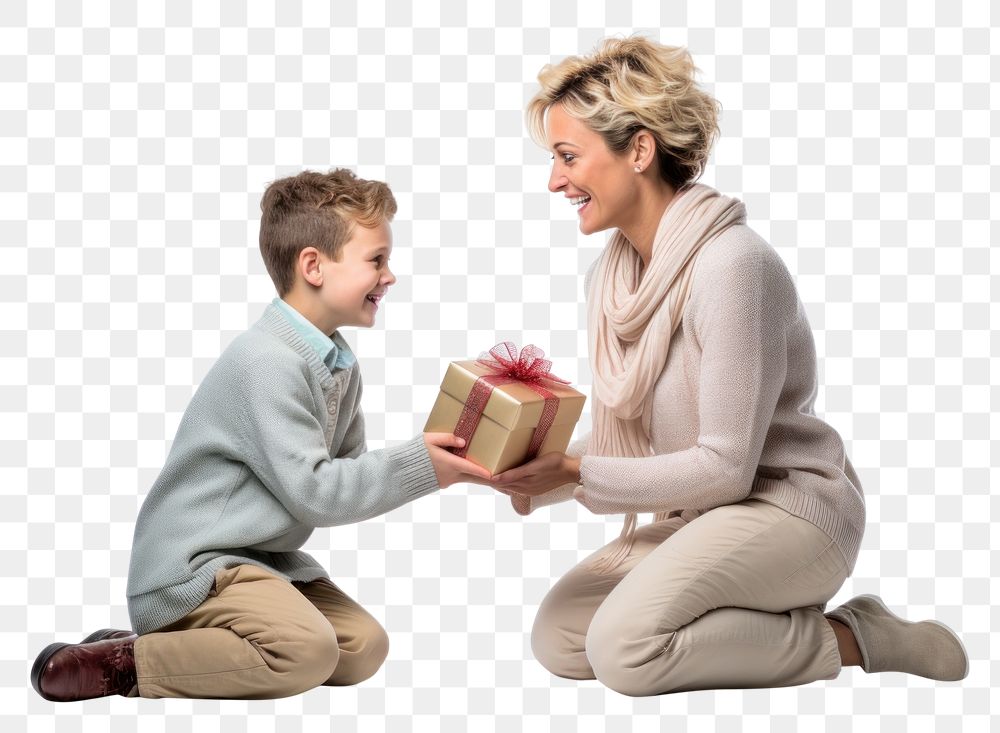 PNG  Giving child love gift. AI generated Image by rawpixel.