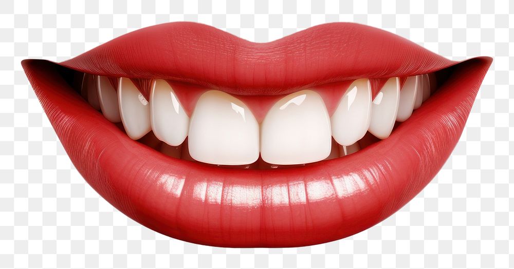PNG  Smiling mouth teeth white white background. AI generated Image by rawpixel.