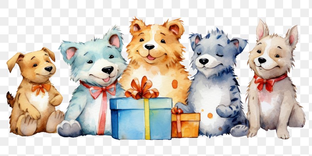 PNG Animals celebrating birthday cartoon mammal pet. AI generated Image by rawpixel.