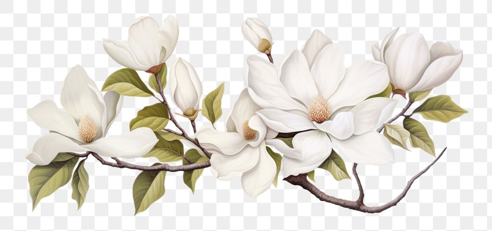 PNG Magnolia blossom flower plant