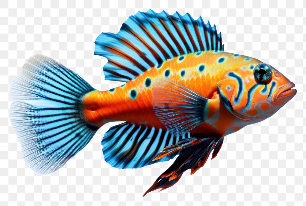 PNG Mandarinfish animal white background pomacentridae. AI generated Image by rawpixel.