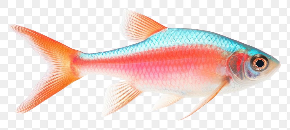 PNG Neon tetra seafood animal fish. AI generated Image by rawpixel.