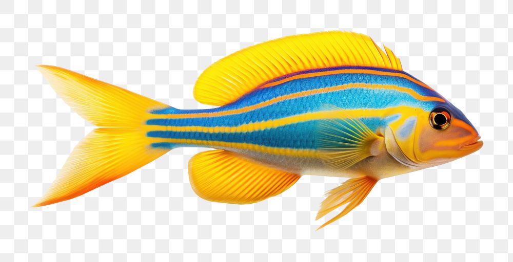 PNG Cleaner wrasse animal fish white background. AI generated Image by rawpixel.