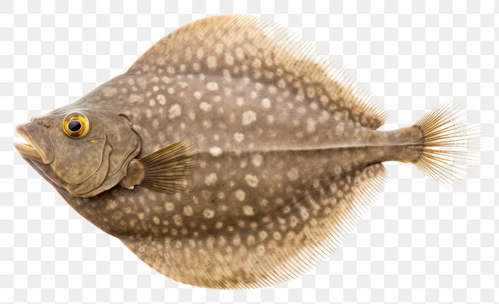 PNG Flounder animal fish white background. AI generated Image by rawpixel.