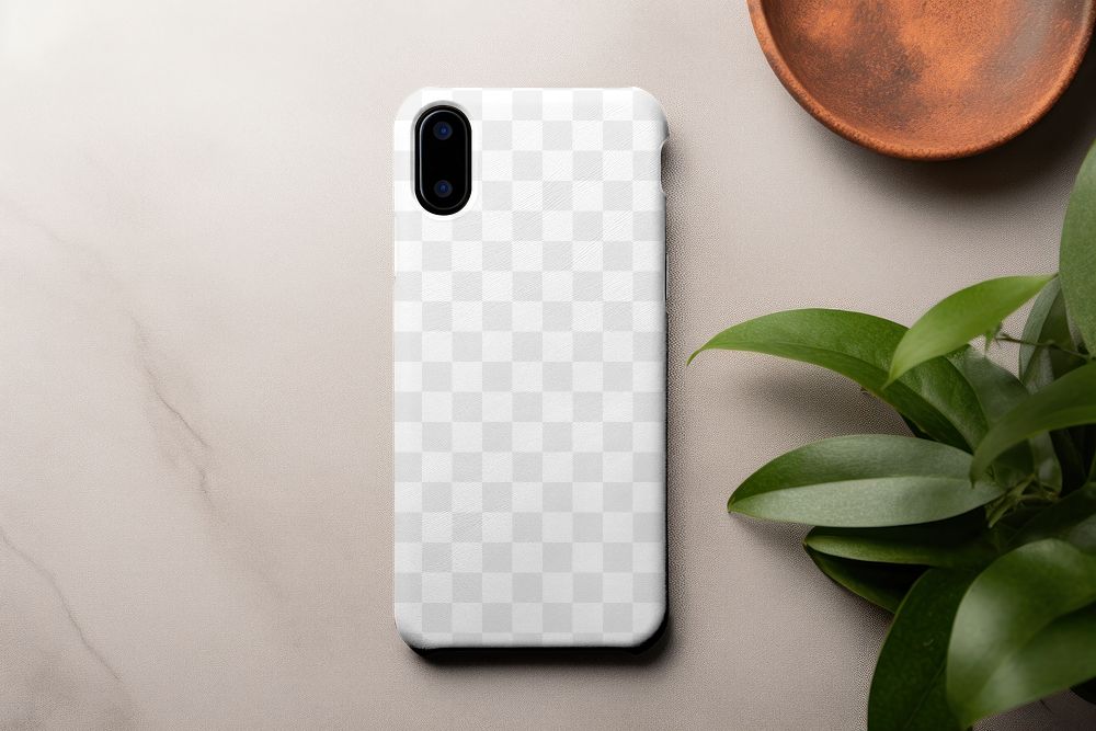 Smartphone case png mockup, transparent design
