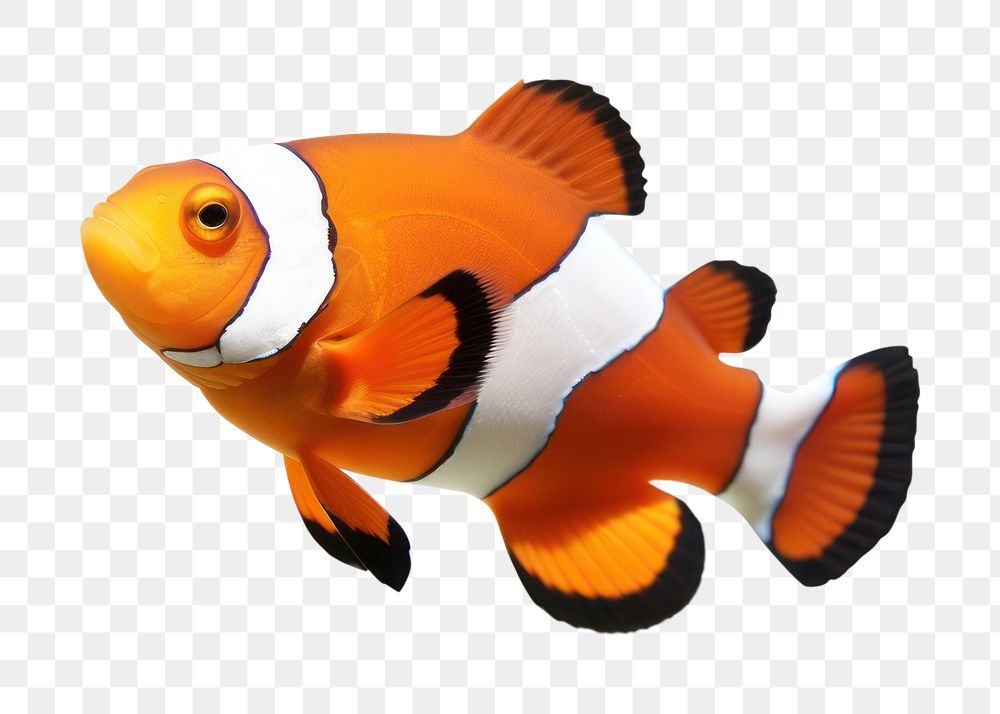 PNG Clownfish animal sea white background. AI generated Image by rawpixel.
