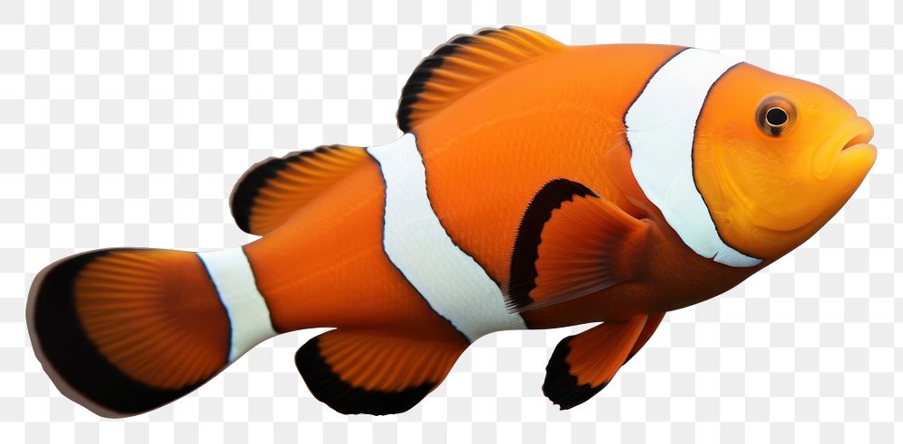 PNG A clownfish animal sea white background. AI generated Image by rawpixel.