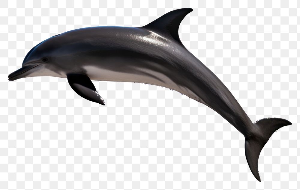 PNG A jumping black dolphin shadow animal mammal fish. AI generated Image by rawpixel.