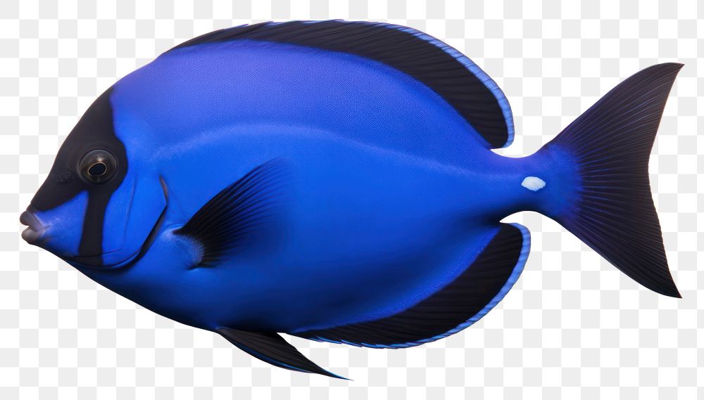 PNG A regal blue tang animal fish sea. AI generated Image by rawpixel.