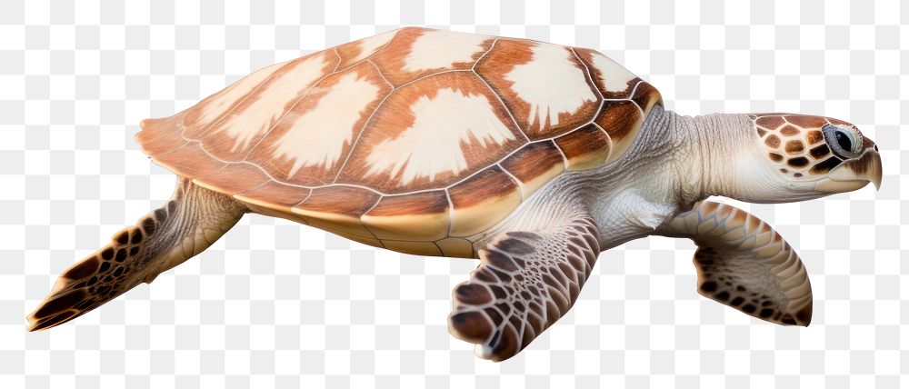 PNG A sea turtle swimming reptile animal white background. AI generated Image by rawpixel.