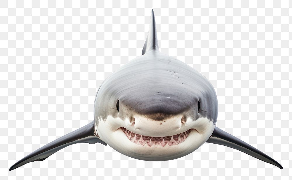 PNG A white shark animal fish sea. AI generated Image by rawpixel.